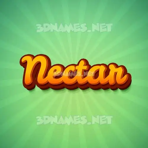 nectar in Green Rays style - 3D name wallpaper