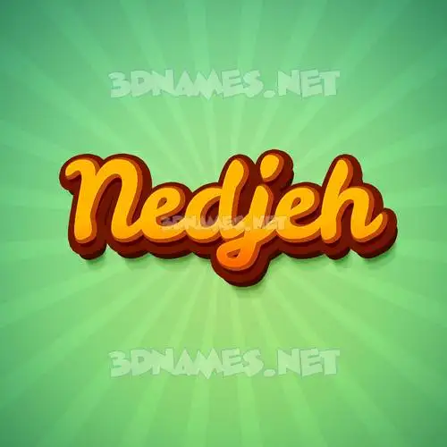 nedjeh in Green Rays style - 3D name wallpaper nedjeh in Green Rays style - 3D name wallpaper