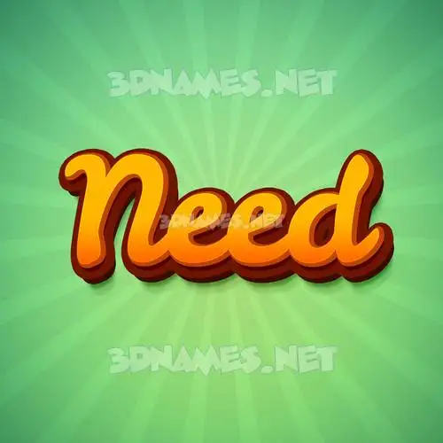 need in Green Rays style - 3D name wallpaper need in Green Rays style - 3D name wallpaper