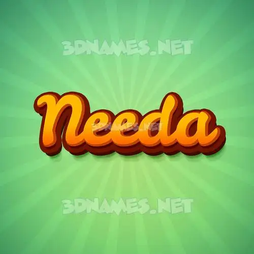 needa in Green Rays style - 3D name wallpaper needa in Green Rays style - 3D name wallpaper