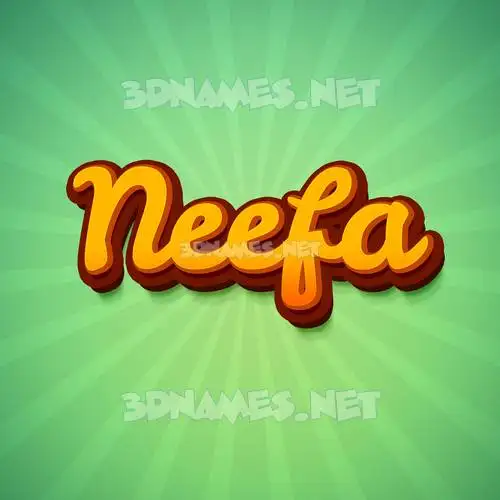 neefa in Green Rays style - 3D name wallpaper