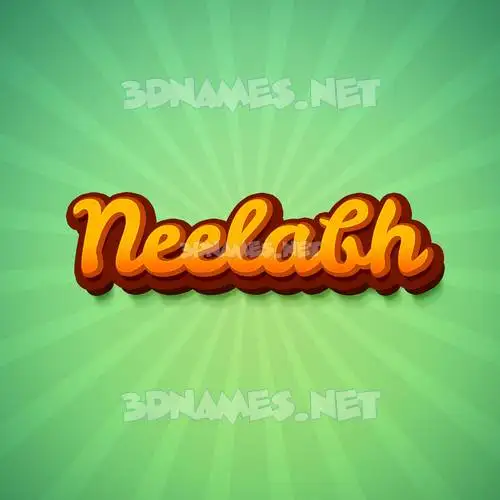 neelabh in Green Rays style - 3D name wallpaper