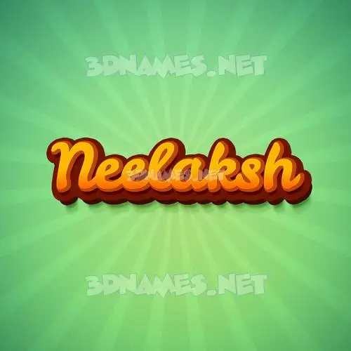 neelaksh in Green Rays style - 3D name wallpaper