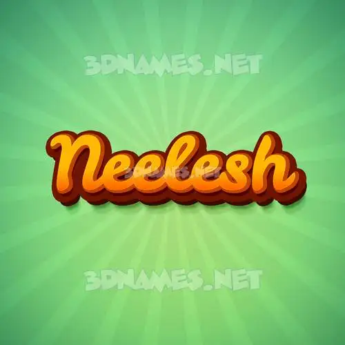 neelesh in Green Rays style - 3D name wallpaper