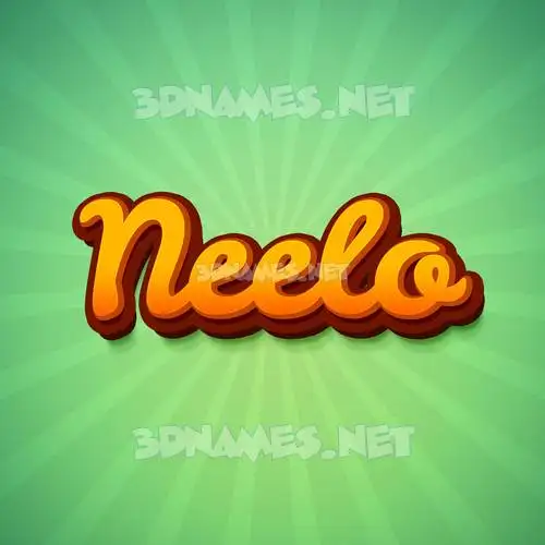 neelo in Green Rays style - 3D name wallpaper