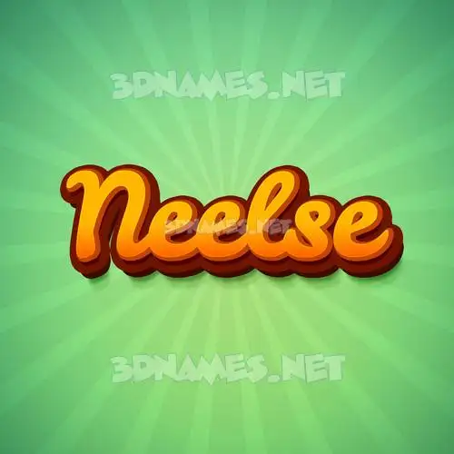 neelse in Green Rays style - 3D name wallpaper