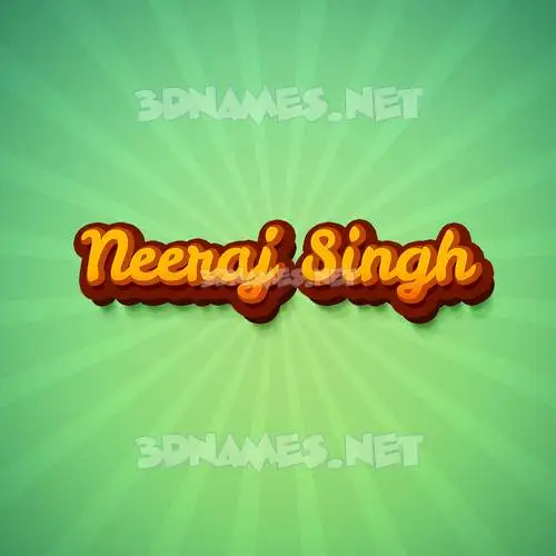 neeraj singh in Green Rays style - 3D name wallpaper
