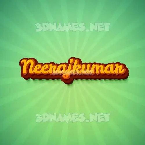 neerajkumar in Green Rays style - 3D name wallpaper