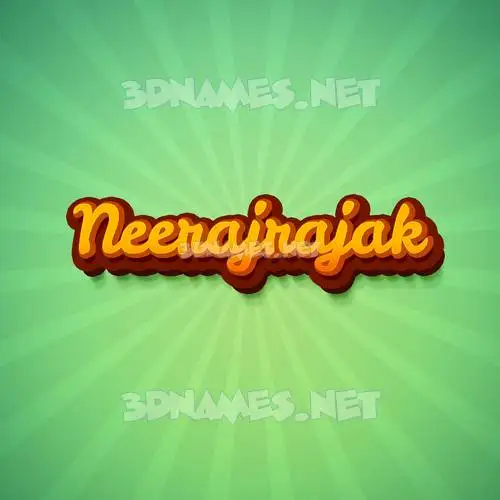 neerajrajak in Green Rays style - 3D name wallpaper