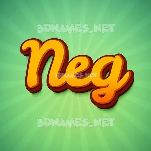 neg in Green Rays style - 3D name wallpaper neg in Green Rays style - 3D name wallpaper