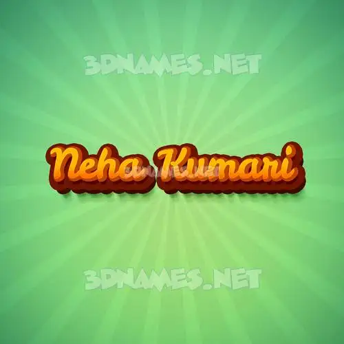 neha kumari in Green Rays style - 3D name wallpaper