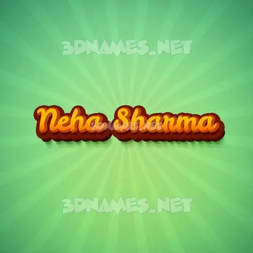 neha sharma in Green Rays style - 3D name wallpaper