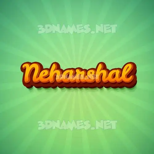 neharshal in Green Rays style - 3D name wallpaper