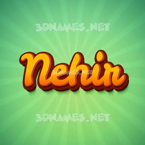 nehir in Green Rays style - 3D name wallpaper