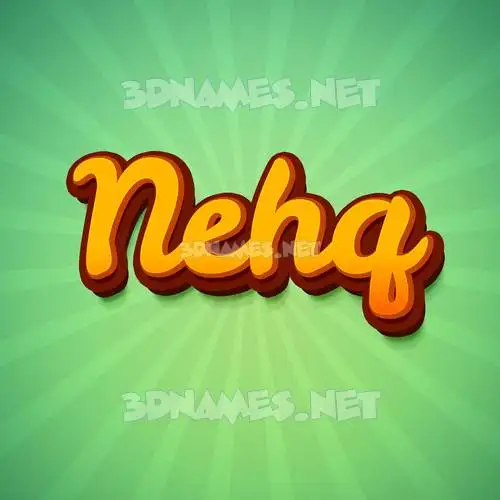 nehq in Green Rays style - 3D name wallpaper