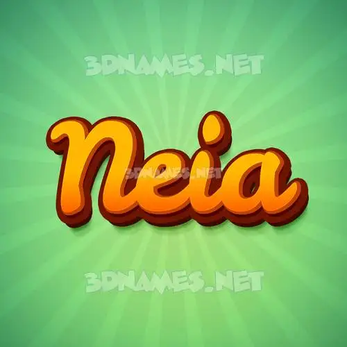 neia in Green Rays style - 3D name wallpaper