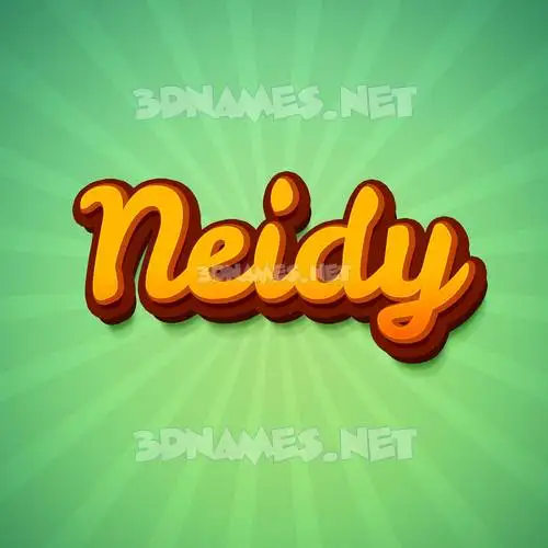 neidy in Green Rays style - 3D name wallpaper