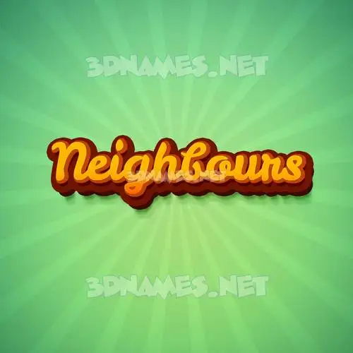 neighbours in Green Rays style - 3D name wallpaper neighbours in Green Rays style - 3D name wallpaper