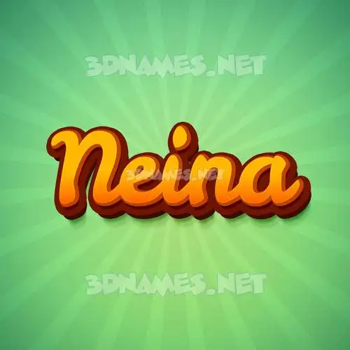 neina in Green Rays style - 3D name wallpaper