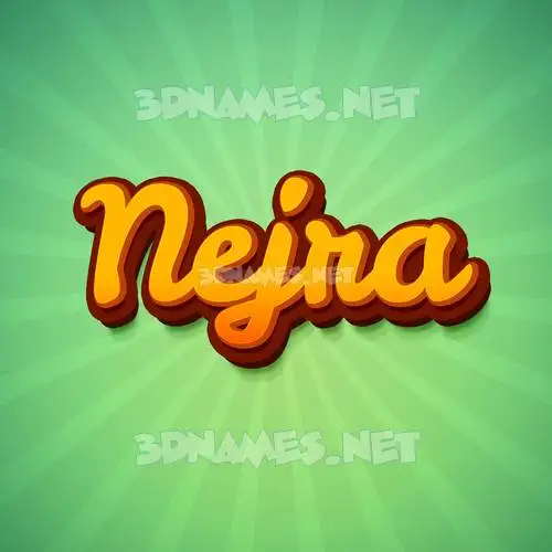 nejra in Green Rays style - 3D name wallpaper
