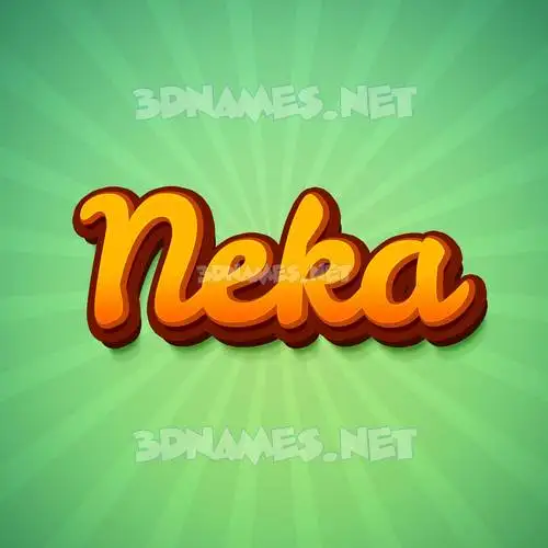 neka in Green Rays style - 3D name wallpaper neka in Green Rays style - 3D name wallpaper