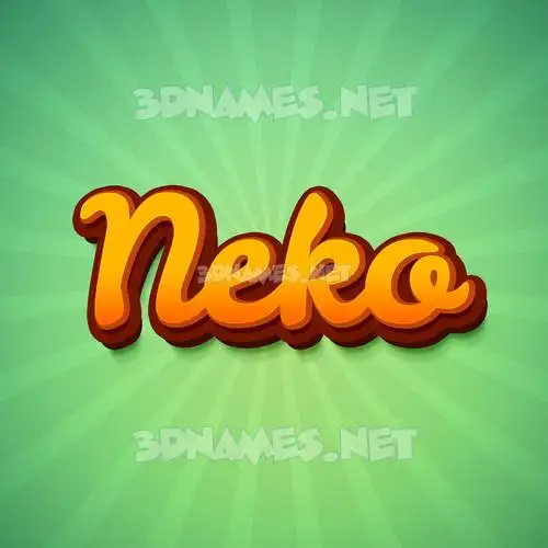 neko in Green Rays style - 3D name wallpaper neko in Green Rays style - 3D name wallpaper