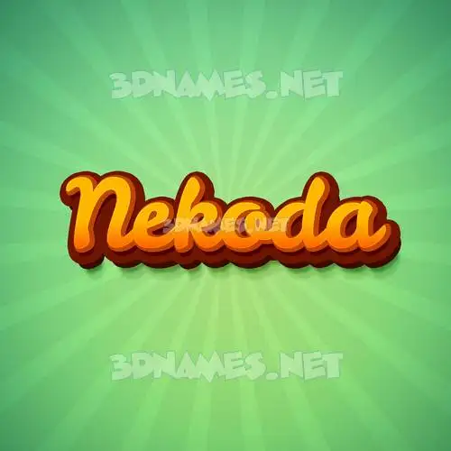nekoda in Green Rays style - 3D name wallpaper nekoda in Green Rays style - 3D name wallpaper