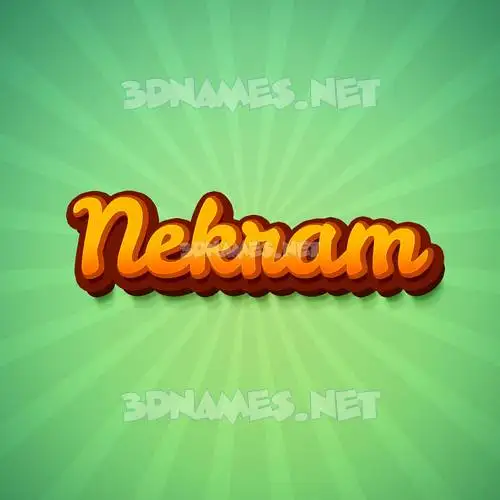 nekram in Green Rays style - 3D name wallpaper nekram in Green Rays style - 3D name wallpaper