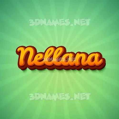 nellana in Green Rays style - 3D name wallpaper