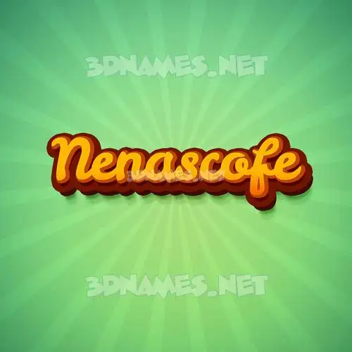 nenascofe in Green Rays style - 3D name wallpaper