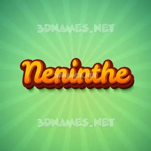 neninthe in Green Rays style - 3D name wallpaper