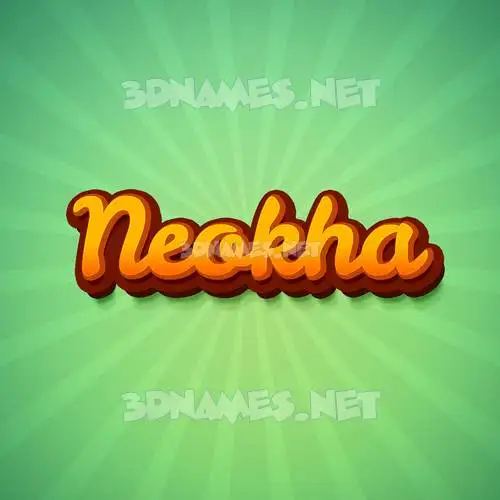 neokha in Green Rays style - 3D name wallpaper