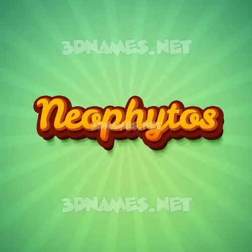 neophytos in Green Rays style - 3D name wallpaper