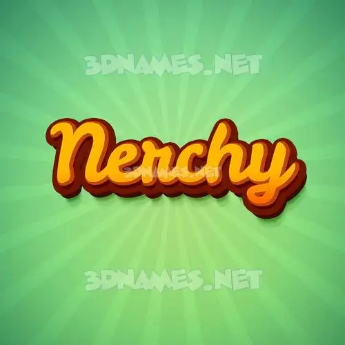 nerchy in Green Rays style - 3D name wallpaper nerchy in Green Rays style - 3D name wallpaper