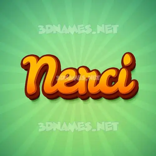 nerci in Green Rays style - 3D name wallpaper nerci in Green Rays style - 3D name wallpaper