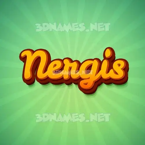nergis in Green Rays style - 3D name wallpaper nergis in Green Rays style - 3D name wallpaper