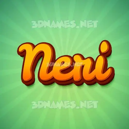 neri in Green Rays style - 3D name wallpaper