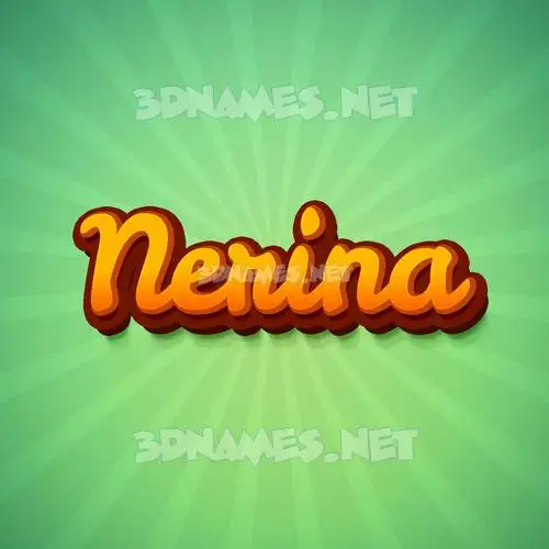 nerina in Green Rays style - 3D name wallpaper