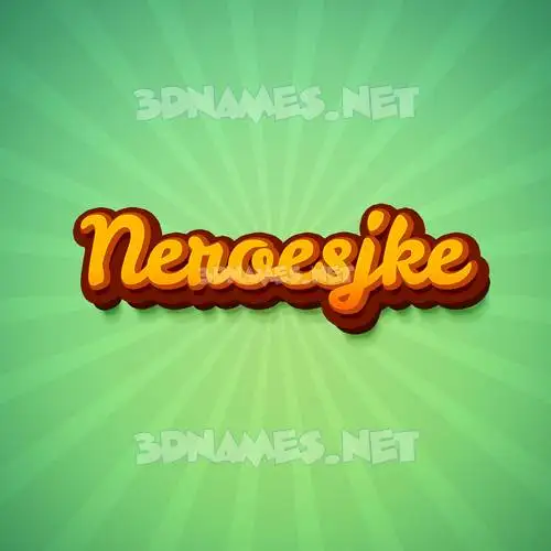 neroesjke in Green Rays style - 3D name wallpaper