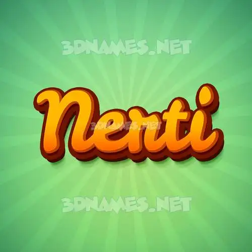 nerti in Green Rays style - 3D name wallpaper nerti in Green Rays style - 3D name wallpaper