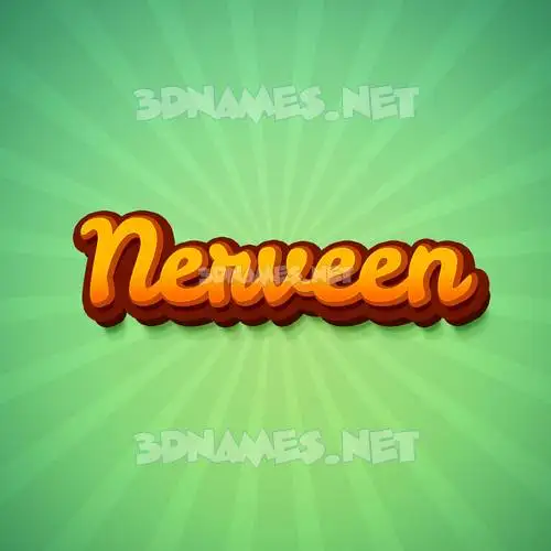 nerveen in Green Rays style - 3D name wallpaper