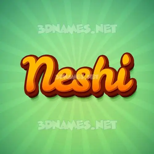 neshi in Green Rays style - 3D name wallpaper neshi in Green Rays style - 3D name wallpaper