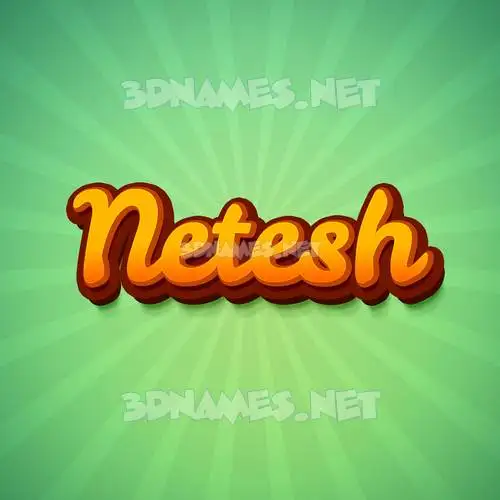 netesh in Green Rays style - 3D name wallpaper