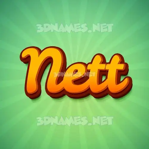 nett in Green Rays style - 3D name wallpaper