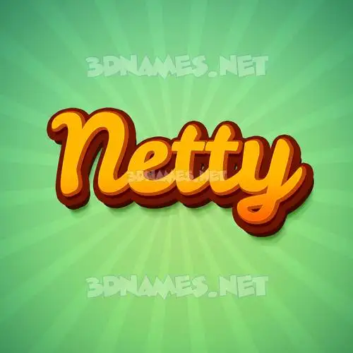 netty in Green Rays style - 3D name wallpaper