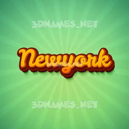 newyork in Green Rays style - 3D name wallpaper newyork in Green Rays style - 3D name wallpaper