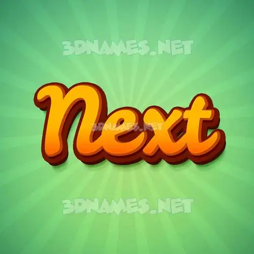 next in Green Rays style - 3D name wallpaper