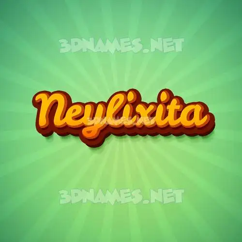 neylixita in Green Rays style - 3D name wallpaper