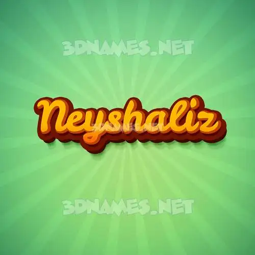 neyshaliz in Green Rays style - 3D name wallpaper