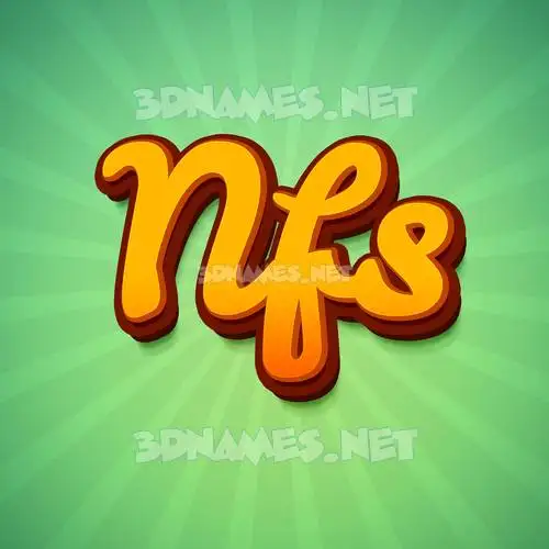 nfs in Green Rays style - 3D name wallpaper